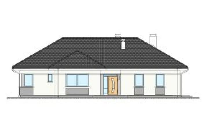 Projekt domu Willa Parterowa 2 wariant B – wizualizacja