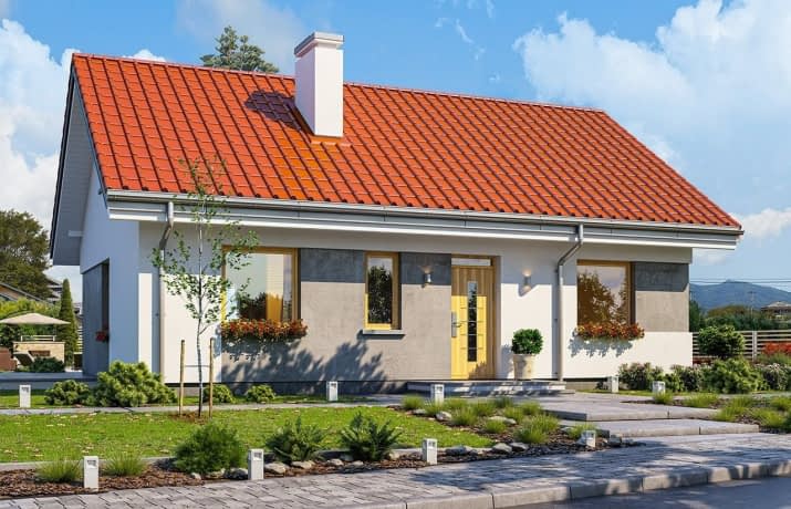 Projekt domu Kasia 5 – wizualizacja od frontu