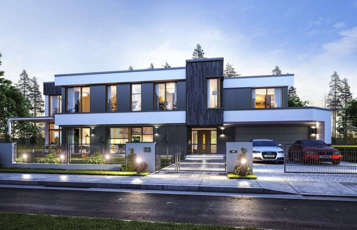 Projekt domu Willa Moderna – wizualizacja 1