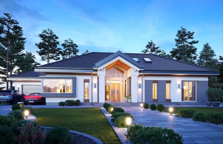 Projekt domu Willa Parkowa 6 modern A – wizualizacja 1