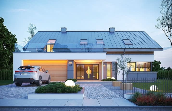 Projekt domu Hiacynt 7 B – wizualizacja 1