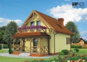 ORLEAN dom letniskowy z poddaszem szkielet drewniany - wizualizacja 4