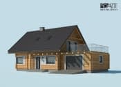 TRYPOLIS 3 projekt domu z bali drewnianych - wizualizacja 6