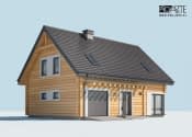 RIO 2 projekt domu z bali drewnianych - wizualizacja 5