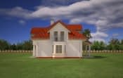 Projekt domu Kameralny – widok bryły domu 1