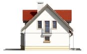 Projekt domu Koniczynka – elewacja boczna lewa
