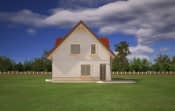Projekt domu Koniczynka – widok bryły domu 1