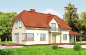 Projekt domu Krzysztof – wizualizacja od strony ogrodu