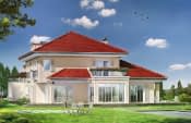 Projekt domu Malibu – wizualizacja od strony ogrodu 1