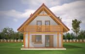 Projekt domu Milutki – widok bryły domu 2