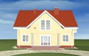 Projekt domu Miodowe Lata – widok bryły domu 2