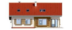 Projekt domu Nektarynka – elewacja ogrodowa