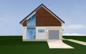 Projekt domu Nowoczesny – widok bryły domu 3