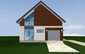 Projekt domu Nowoczesny 2 – widok bryły domu 3