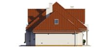 Projekt domu Ofelia wariant B – elewacja boczna lewa