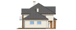 Projekt domu Okazały – elewacja boczna lewa