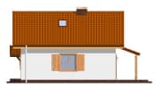 Projekt domu Pchełka – elewacja boczna lewa