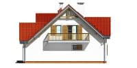 Projekt domu Pod Dębami – elewacja boczna prawa