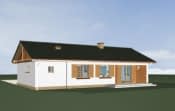 Projekt domu Promyk – widok bryły domu 1