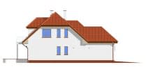Projekt domu Przytulny – elewacja boczna lewa