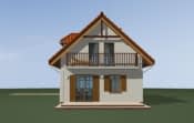 Projekt domu Puchatek – widok bryły domu 1