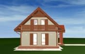 Projekt domu Radosny – widok bryły domu 3
