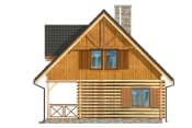 Projekt domu Ranczo – elewacja boczna prawa