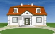 Projekt domu Retro – widok bryły domu 4