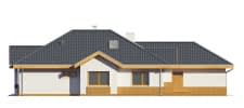 Projekt domu Rozłożysty – elewacja boczna lewa