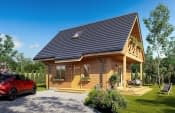 Projekt domu Sosenka Drewniana – wizualizacja 2