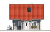 Projekt domu Sosenka Drewniana wariant B – elewacja frontowa