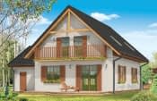 Projekt domu Sylwia – wizualizacja od strony ogrodu