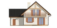 Projekt domu Sylwia – elewacja ogrodowa