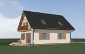 Projekt domu Sylwia – widok bryły domu 3