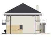 Projekt domu Szafir – elewacja boczna prawa