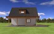 Projekt domu Szarejka – widok bryły domu 1