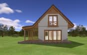 Projekt domu Szarejka – widok bryły domu 2