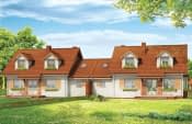 Projekt domu Szkwał – wizualizacja od strony ogrodu