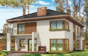 Projekt domu Topaz 3 – wizualizacja od strony ogrodu