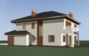 Projekt domu Topaz wariant C – widok bryły domu 1