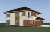 Projekt domu Topaz wariant C – widok bryły domu 3