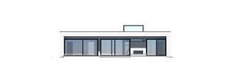 Projekt domu Willa Atrium – elewacja ogrodowa