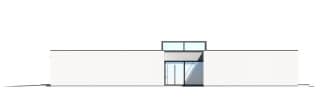 Projekt domu Willa Atrium – elewacja boczna prawa