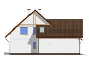 Projekt domu Zalesie – elewacja boczna 2