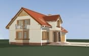Projekt domu Zgrabny 5 – widok bryły domu 3