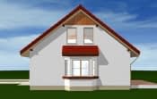 Projekt domu Zgrabny wariant D – widok bryły domu 1