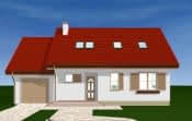 Projekt domu Zgrabny wariant D – widok bryły domu 4