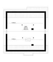 Projekt domu Zosia wariant B – wizualizacja 3D rzutu strychu