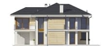 Projekt domu Riwiera 4 wariant F – elewacja boczna prawa