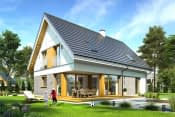 Projekt domu Viking – wizualizacja od strony ogrodu